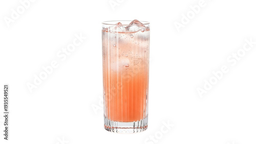 Photography Isolated grapefruit paloma cocktail in a highball glass with ice, refreshing sum
