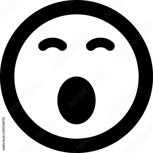 Shocked emoji face with wide open mouth and eyes.