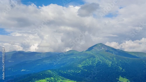 summer carpathians valley landscape time lapse scene
