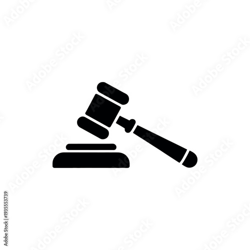 Gavel Icon Logo Vector Design Symbol for Law and Justice