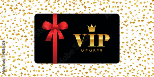 golden ticket text on dark background with confetti vector illustration