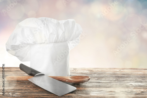 Chef's hat and kitchenware ...