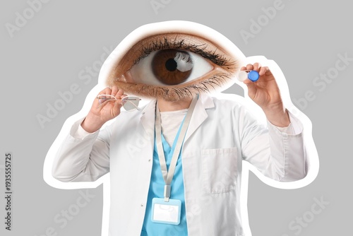 Male ophthalmologist with b...