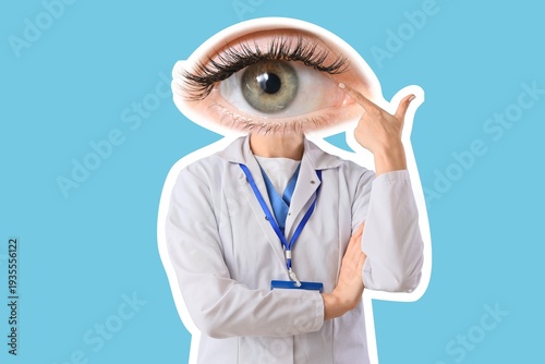 Female ophthalmologist with...