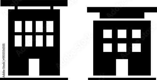 Modern office buildings with sleek architecture