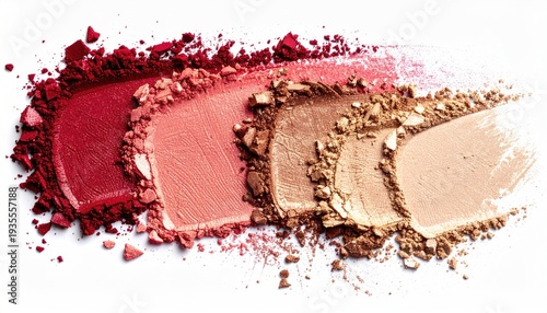 Wallpaper Mural Makeup powder smears, gradient of reds to beige Torontodigital.ca