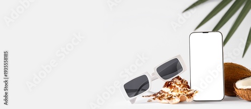 Mobile phone with coconut, ...