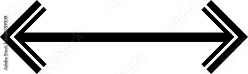 Modern double headed arrow graphic element