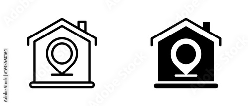 Home icon set with style outline and solid. vector simple elements for design and presentation.