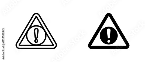 Alert icon set with style outline and solid. vector simple elements for design and presentation.