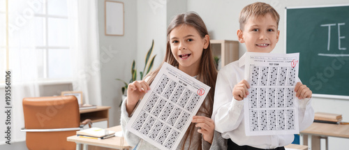 Happy pupils with results o...