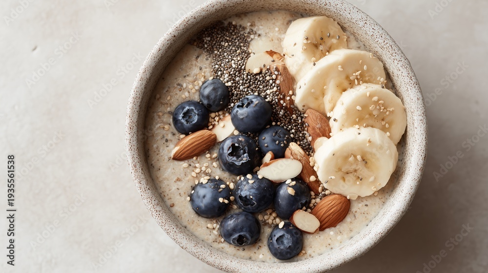 Fototapeta premium Banana Oatmeal Bowl