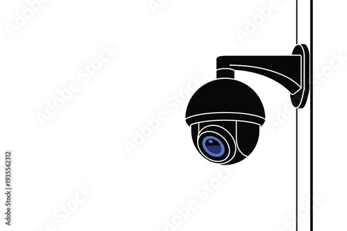 Modern security camera illustration for surveillance