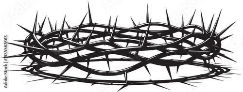 Crown of thorns symbolizing sacrifice and suffering in Christianity