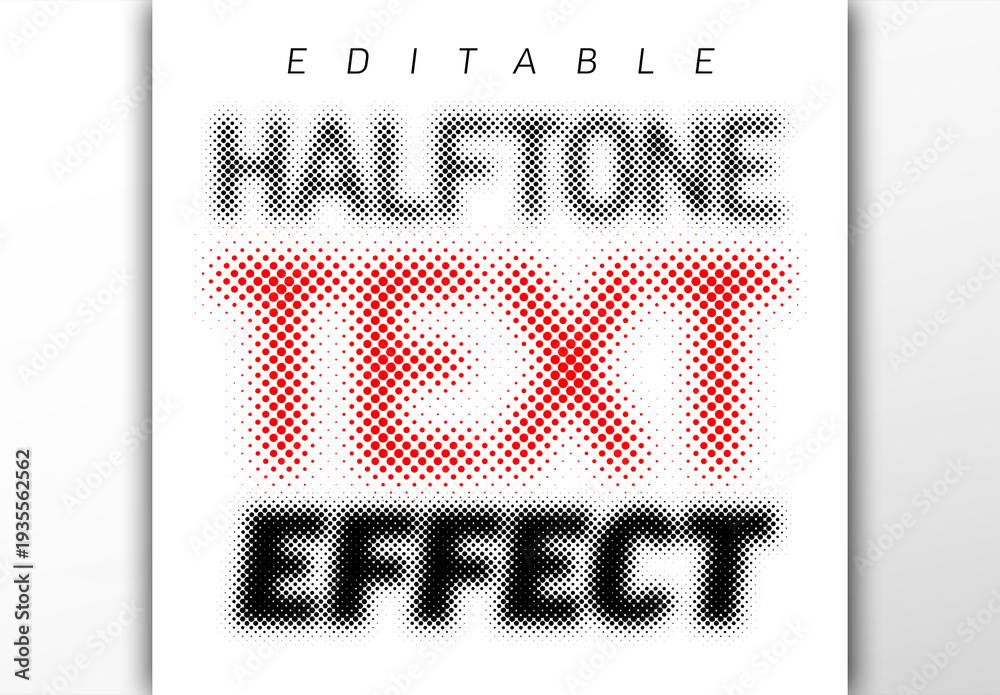 Editable Halftone Text Effect Graphic Design Stock Template | Adobe Stock