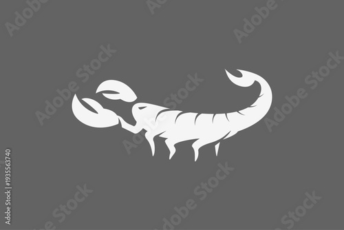 Cool scorpio simple silhouette logo