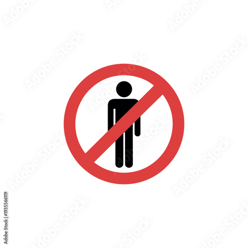 Prohibition Sign Icon Vector Design, Ban Symbol Illustration