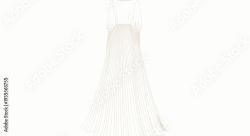 White Wedding Dress with Lace Details.