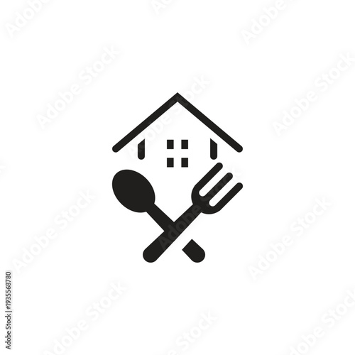 Restaurant Logo With Fork and Spoon