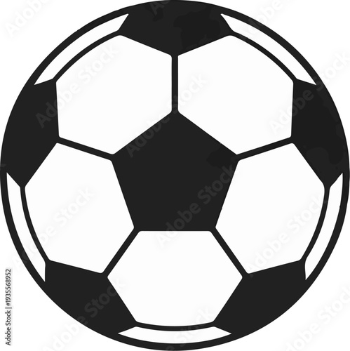 Classic black and white soccer ball design