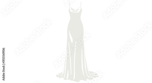 White Wedding Dress Fashion Elegant Style.