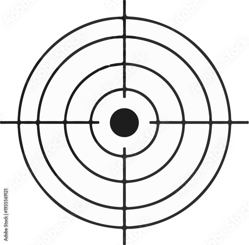 Abstract concentric circles with crosshairs and central dot