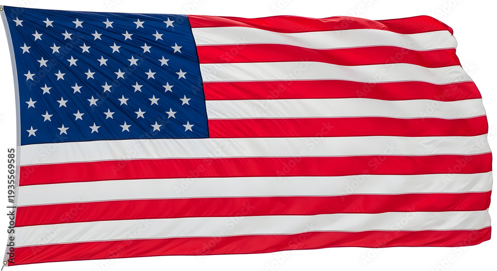 Obraz premium Waving american flag with stars and stripes, symbol of the united states of america