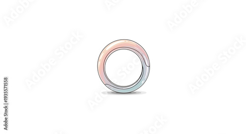 Silver Ring with Pink Inner Lining.