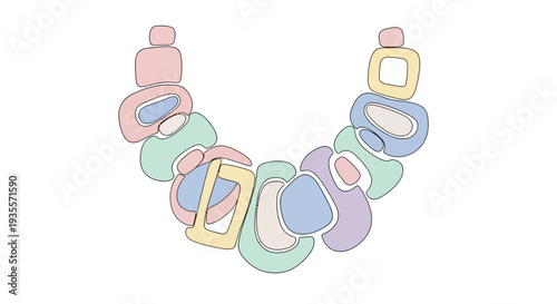 Colorful Cartoon Baby Bottles Necklace.
