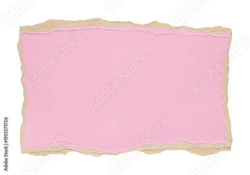 Wallpaper Mural A delicate piece of pink paper with a torn and crumpled texture isolated on transparent background 'Png Torontodigital.ca