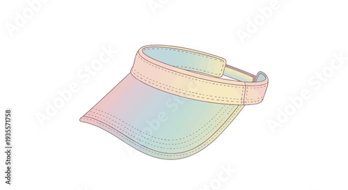 Pastel Colored Visor Hat Fashion Accessory.