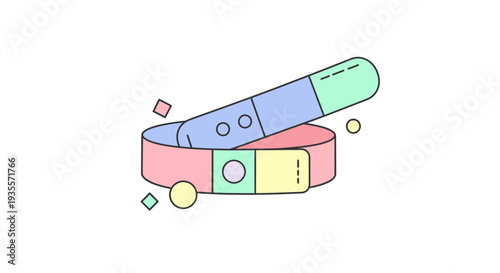 Colorful Fitness Tracker Wristband Modern Design.
