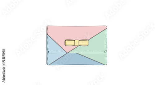 Pastel Colored Envelope with Gold Clasp.