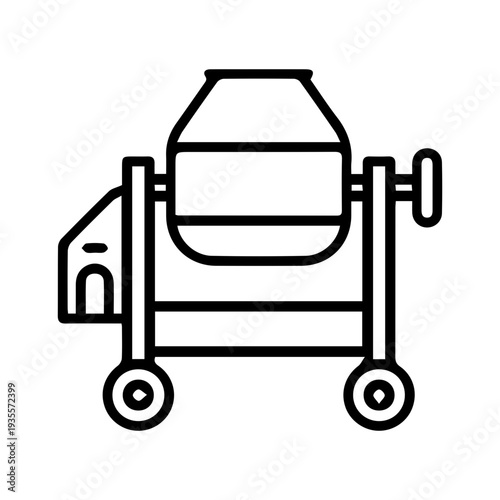 Concrete Mixer Equipment Icon