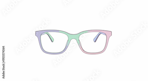Colorful Eyeglasses with Clear Lenses.
