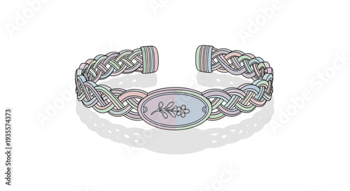 Silver Chain Bracelet with Oval Charm.