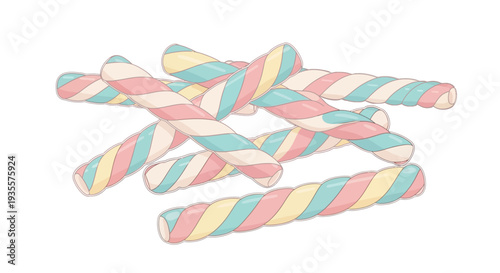Colorful Candy Canes Striped Sweet Treats.