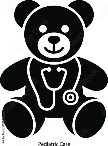 Pediatric Child Healthcare Doctor Teddy Stethoscope Medical Clinic Care Hospital
