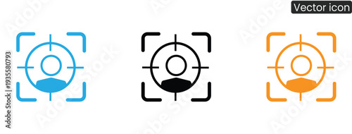 Vibrant target icons for business strategy and marketing materials