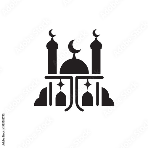 An india travel design set featuring a taj mahal vector icon and architectural building silhouette with a monument dome tower and city church symbols