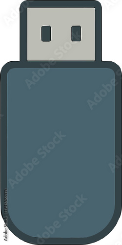 USB flash drive vector illustration data storage concept
