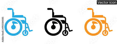 Vibrant wheelchair icons representing accessibility and mobility for all
