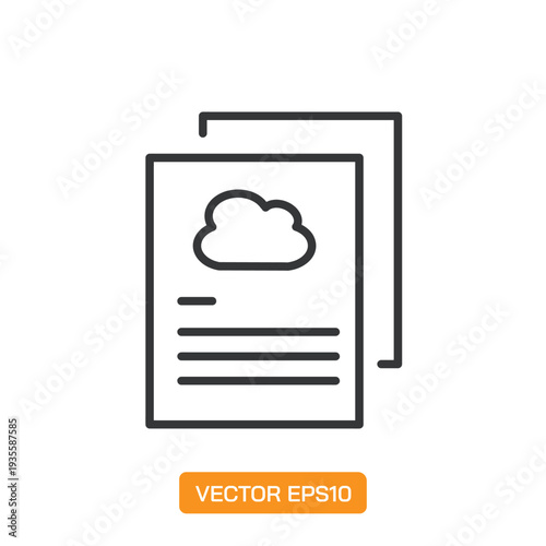 Document line icons- Mini collection and editable stroke series icon