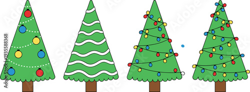 Set of fresh tropical coconut cocktails with colorful umbrellas, straws, orange slices, and starfish, summer beach drink vector illustration, white background.