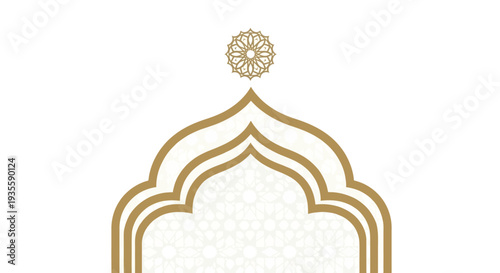 Golden arch illustration for design and decoration purposes