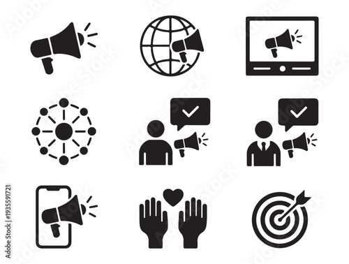 Promotion icon set. collection of vector linear icons for websites, web design, mobile app on white background