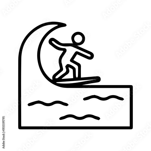 Surfer Riding a Big Ocean Wave