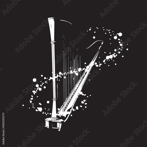 Stylized silhouette of a pogo stick with swirling motion lines and splashes.