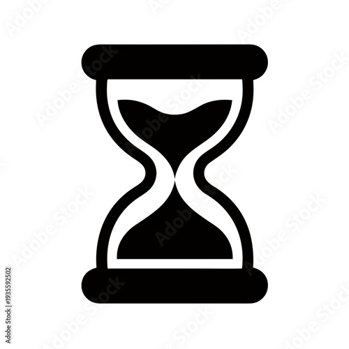 Timeless Symbol: A simple yet elegant illustration of an hourglass, a powerful visual representation of time, used in various concept like duration, scheduling.