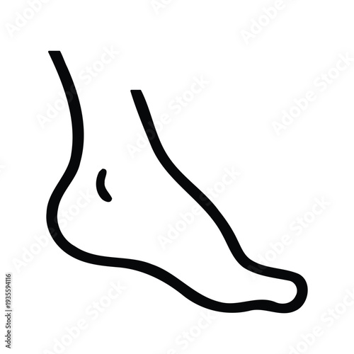 Black line drawing of a human nose and mouth  facial features